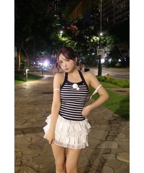 MISTREASS(ミストレアス)の「Volume Frilly Tiered Mini Skirt(スカート・レディース・オフホワイト/モカ・FREE)」の12枚目の写真
