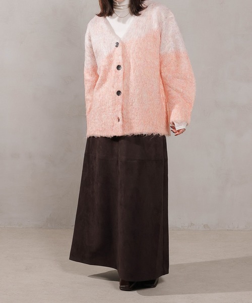 セール】【冬コーデが一瞬で華やぐ】シャギー ニット カーディガン 秋