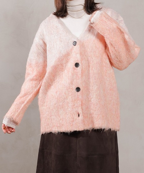 en CAnAF(エンカナフ)の「【冬コーデが一瞬で華やぐ】シャギー ニット カーディガン 秋服 冬服(カーディガン/ボレロ・レディース・ブラウン/ピンク/アイボリー/ブルー・フリー)」の19枚目の写真