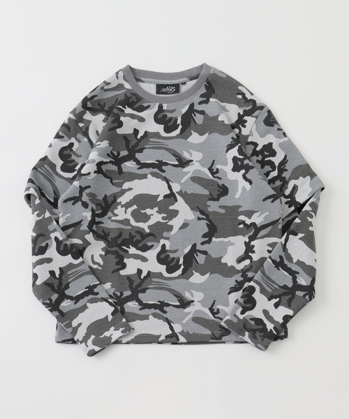 AFB(エーエフビー)の「AFB / エーエフビー THERMAL LAYERD LS TEE(Tシャツ/カットソー・メンズ・カーキ/ホワイト・MEDIUM/LARGE)」の1枚目の写真