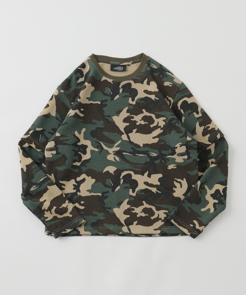 AFB(エーエフビー)の「AFB / エーエフビー THERMAL LAYERD LS TEE(Tシャツ/カットソー・メンズ・カーキ/ホワイト・MEDIUM/LARGE)」の2枚目の写真