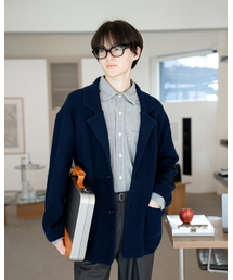 ASTLAY（アストレイ）の「IRIS Knit Blazer (Navy)（カーディガン/ボレロ）」