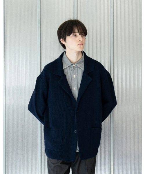 ASTLAY(アストレイ)の「IRIS Knit Blazer (Navy)(カーディガン/ボレロ・メンズ・その他・3/2)」の5枚目の写真