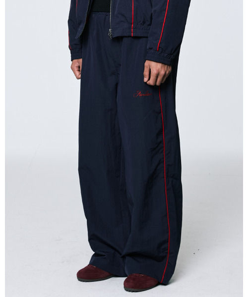 AAMBITION(アアンビション)の「ラインウーブントラックパンツ(ネイビー)(スウェットパンツ・メンズ・その他・1(M)/2(L))」の2枚目の写真
