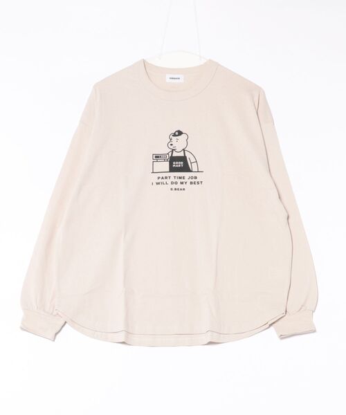 GENERATOR(ジェネレーター)の「ジェネレーター G.BEAR L/S Tシャツ(Tシャツ/カットソー・レディース・ブラック/ベージュ系その他/ホワイト・F)」の3枚目の写真