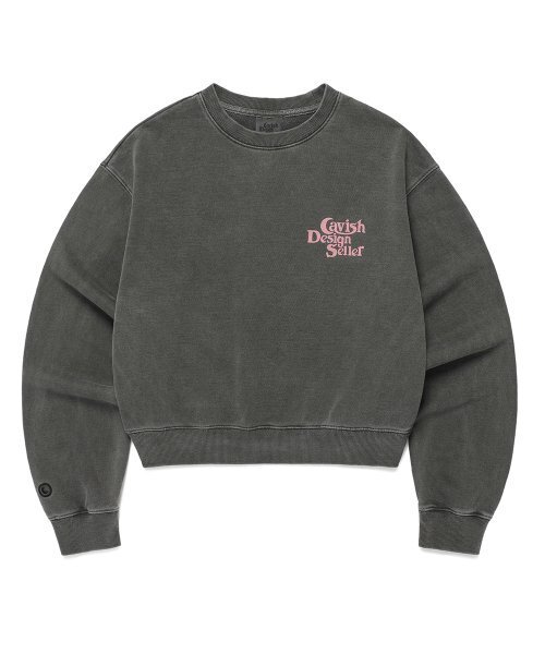 Cavish(カビシ)の「W PIGMENT SELLER LOGO SWEATSHIRT CHARCOAL(CV2ESFM444A)(スウェット・レディース・チャコール・FREE)」の4枚目の写真