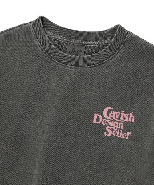 Cavish(カビシ)の「W PIGMENT SELLER LOGO SWEATSHIRT CHARCOAL(CV2ESFM444A)(スウェット・レディース・チャコール・FREE)」の5枚目の写真