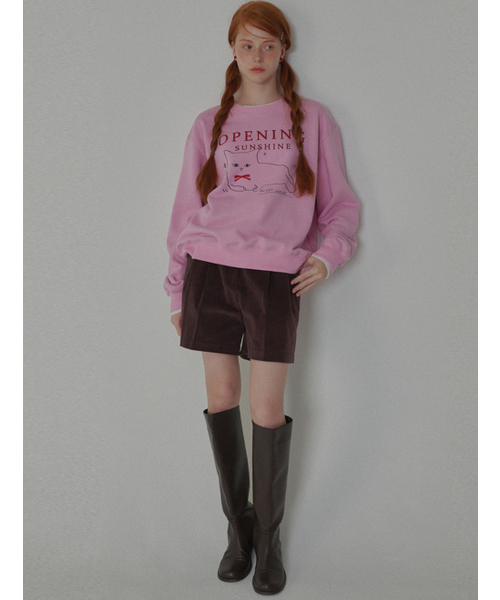 OPENING SUNSHINE(オープニングサンシャイン)の「コーデュロイツーピンタックショーツブラウン(その他パンツ・レディース・その他・SMALL/MEDIUM)」の2枚目の写真