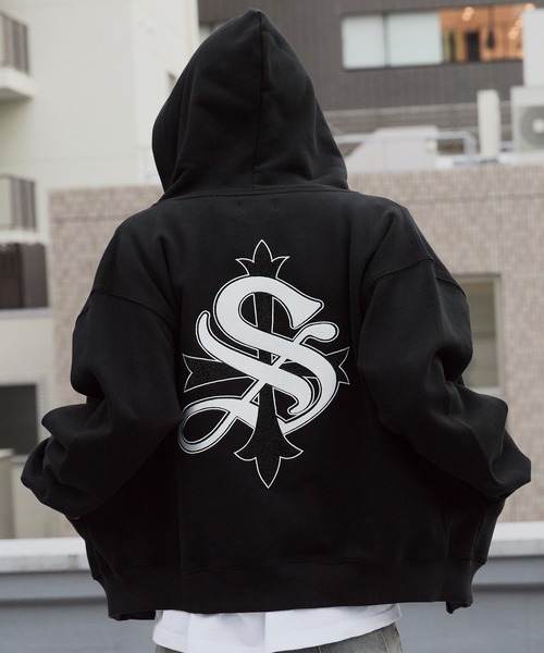 トップス supplier CROSS ZIP HOODIE SUPPLIER/サプライヤー Cross Zip Hoodie V2 ラインストーン