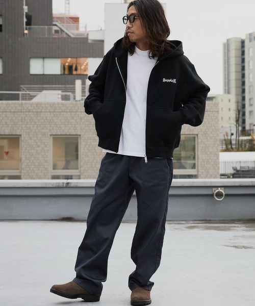 SUPPLIER（サプライヤー）の「SUPPLIER/サプライヤー Cross Zip Hoodie V2 ラインストーン シグネチャーロゴ ジップフーディー（パーカー・メンズ・ブラック/グレー/カモフラージュ・S/M/L）」の17枚目の写真