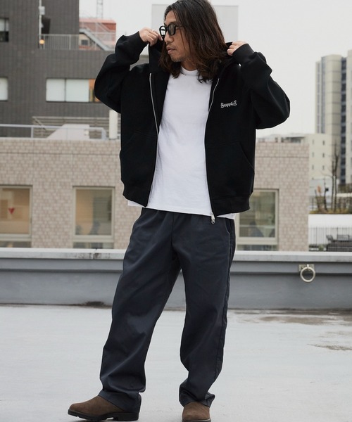 SUPPLIER（サプライヤー）の「SUPPLIER/サプライヤー Cross Zip Hoodie V2 ラインストーン シグネチャーロゴ ジップフーディー（パーカー・メンズ・ブラック/グレー/カモフラージュ・S/M/L）」の16枚目の写真