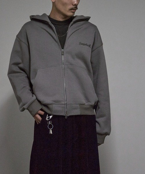 セール】SUPPLIER/サプライヤー Cross Zip Hoodie V2 ラインストーン