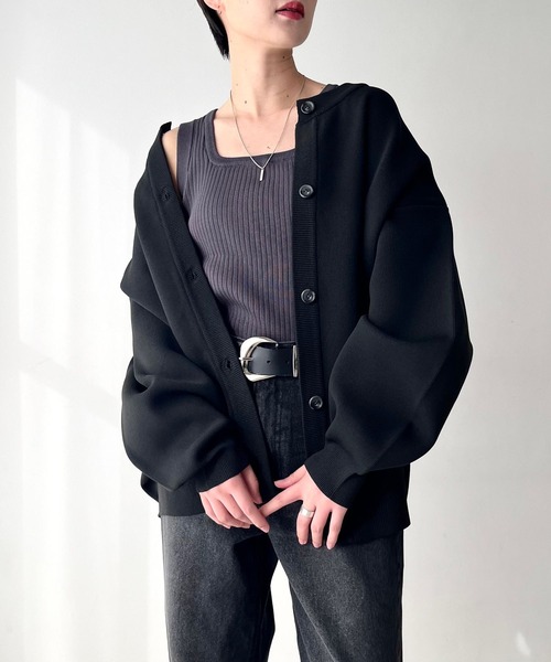 PAGEBOY（ページボーイ）の「＜WEB限定アイテム＞クルーネックボリュームカーディガン（カーディガン/ボレロ・レディース・マスタード/ホワイト系その他/グリーン/ブラック/ターコイズブルー・FREE）」の10枚目の写真