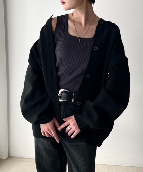 PAGEBOY（ページボーイ）の「＜WEB限定アイテム＞クルーネックボリュームカーディガン（カーディガン/ボレロ・レディース・マスタード/ホワイト系その他/グリーン/ブラック/ターコイズブルー・FREE）」の12枚目の写真