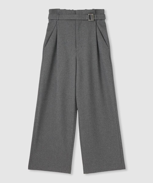 allureville(アルアバイル)の「ウールライクフランネルヨークレスパンツ(その他パンツ・レディース・グレー系その他/ブラック/オフホワイト・2/1)」の3枚目の写真