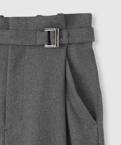 allureville(アルアバイル)の「ウールライクフランネルヨークレスパンツ(その他パンツ・レディース・グレー系その他/ブラック/オフホワイト・2/1)」の5枚目の写真