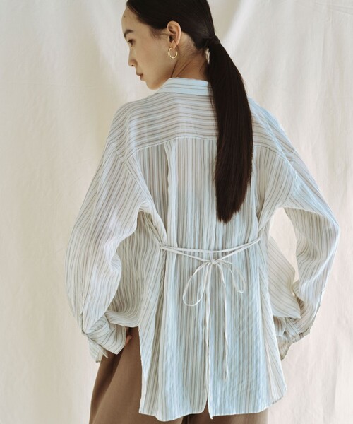 セール】＜SEASONAL COLLECTION＞ストライプ シアー シャツ（シャツ