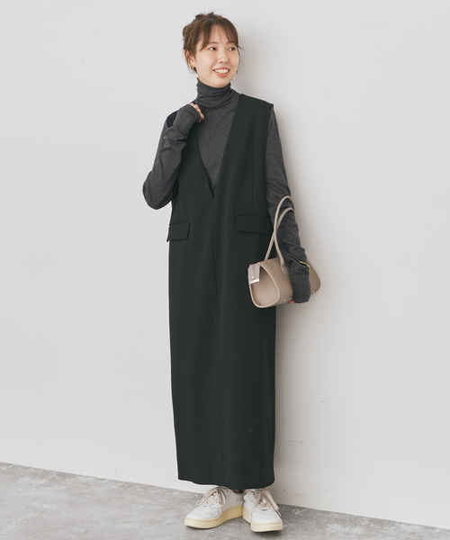 Spick & Span（スピックアンドスパン）の「《WEB限定カラー有り / 追加2》ハイネックプルオーバー（Tシャツ/カットソー・レディース・レッド/ホワイト/スミクロ・FREE）」の4枚目の写真