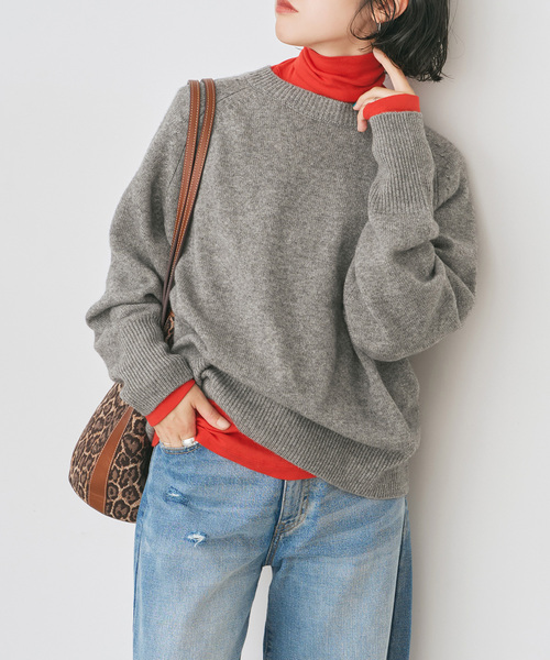 Spick & Span（スピックアンドスパン）の「《WEB限定カラー有り / 追加2》ハイネックプルオーバー（Tシャツ/カットソー・レディース・レッド/ホワイト/スミクロ・FREE）」の17枚目の写真