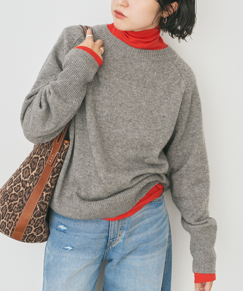 Spick & Span（スピックアンドスパン）の「《WEB限定カラー有り / 追加2》ハイネックプルオーバー（Tシャツ/カットソー・レディース・レッド/ホワイト/スミクロ・FREE）」の18枚目の写真