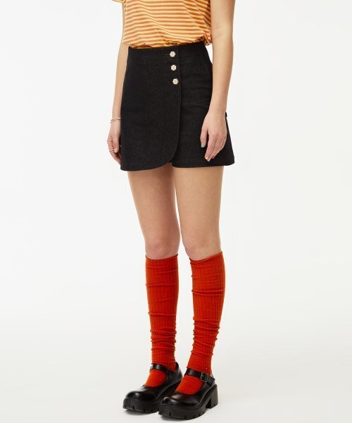 ROCCI ROCCI（ロッシロッシ）の「Rose Denim Skirt pants [DARK BLUE]（スカート・レディース・その他・MEDIUM）」の2枚目の写真