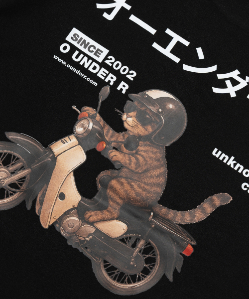 OUNDERR(オアンダーアール)の「RIDING BIKE CAT オーバーサイズ 半袖Tシャツ (ブラック)(Tシャツ/カットソー・レディース・その他・SMALL/MEDIUM/LARGE/X-LARGE/XX-LARGE)」の7枚目の写真