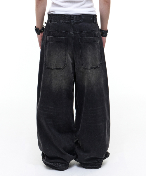 OPUS 0012(オーパス0012)の「Op. 09 MELTED DENIM PANTS BLACK(デニムパンツ・レディース・その他・MEDIUM/SMALL/LARGE)」の2枚目の写真