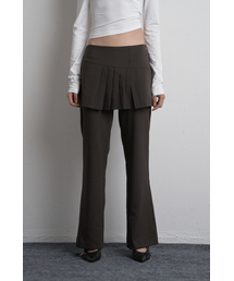 UNBALANCED SKIRT PANTS LIGHT CHARCOAL