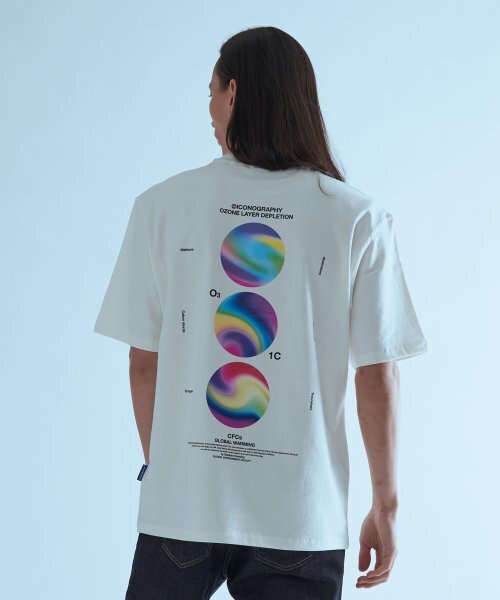 ICONOGRAPHY(アイコノグラフィー)の「地球の日 Part 1. オゾン層破壊 IVY(Tシャツ/カットソー・レディース・アイボリー・SMALL/MEDIUM/LARGE/X-LARGE)」の2枚目の写真