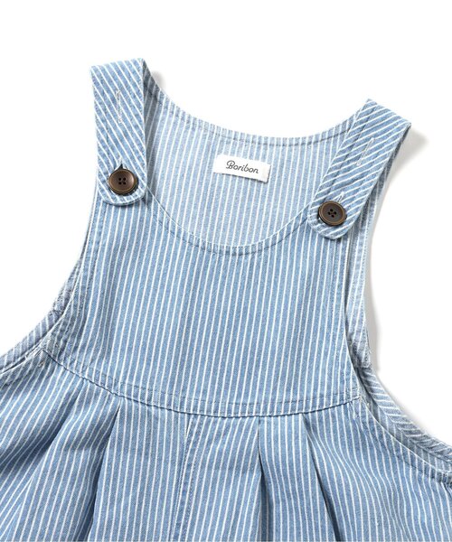 Boribon(ボリボン)の「ココデニムサロペット(サロペット/オーバーオール・キッズ・ストライプ/ネイビー・120/110/100/90/80/70)」の13枚目の写真