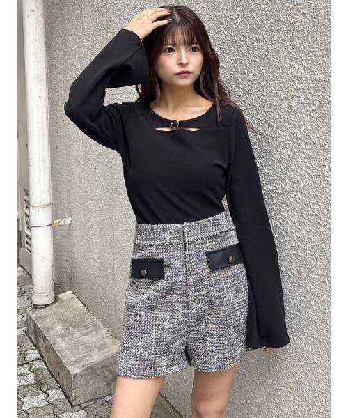 MURUA（ムルーア）の「ツイードショートパンツ（その他パンツ・レディース・ブラック/グレー・2/1）」の21枚目の写真