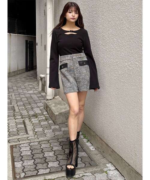 MURUA（ムルーア）の「ツイードショートパンツ（その他パンツ・レディース・ブラック/グレー・2/1）」の18枚目の写真