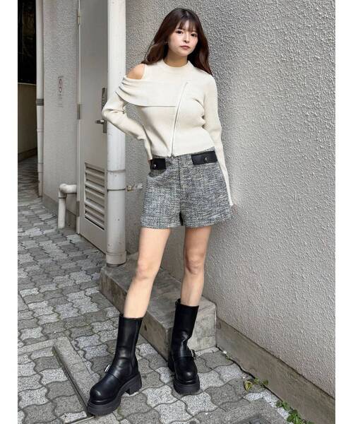 MURUA（ムルーア）の「ツイードショートパンツ（その他パンツ・レディース・ブラック/グレー・2/1）」の15枚目の写真
