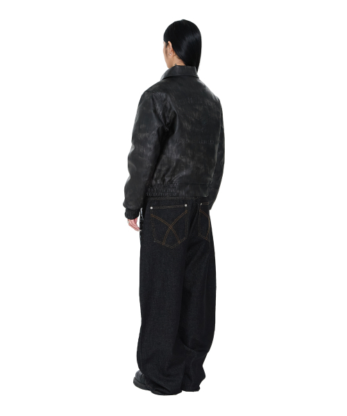 AAKAM（アーカム）の「Embossing Leather Jacket (Black)（ライダースジャケット・レディース・その他・1/2）」の7枚目の写真