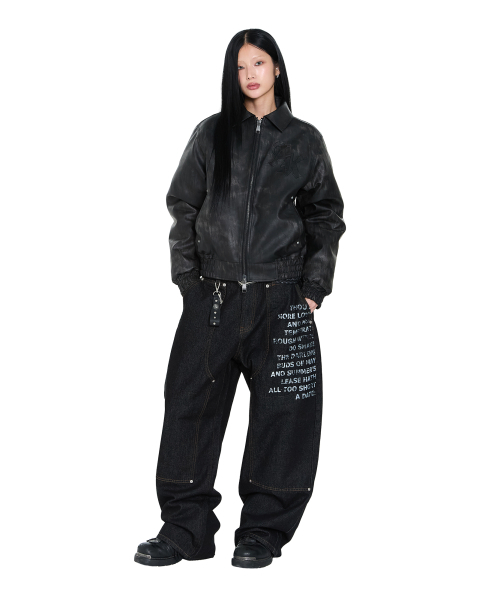 AAKAM（アーカム）の「Embossing Leather Jacket (Black)（ライダースジャケット・レディース・その他・1/2）」の11枚目の写真