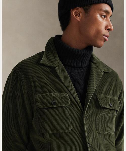POLO RALPH LAUREN(ポロ ラルフ ローレン)の「コーデュロイ キャンプ オーバーシャツ(カバーオール・メンズ・グリーン・S/M/XS)」の5枚目の写真