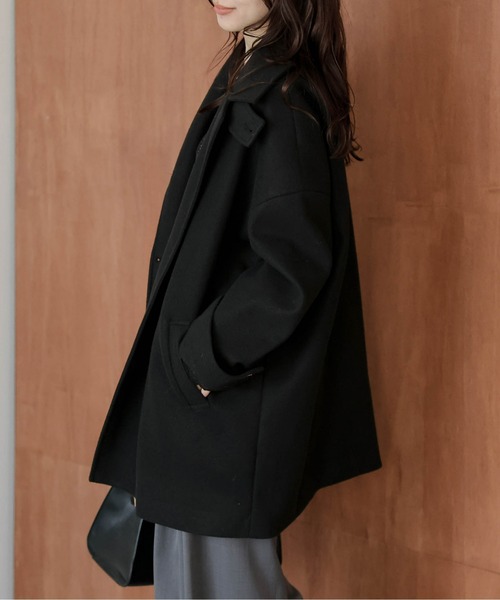 AMELY（エミリー）の「ダブルボタンウール混ピーコート（ピーコート・レディース・グレー/ブラック/ブラウン・フリー）」の20枚目の写真