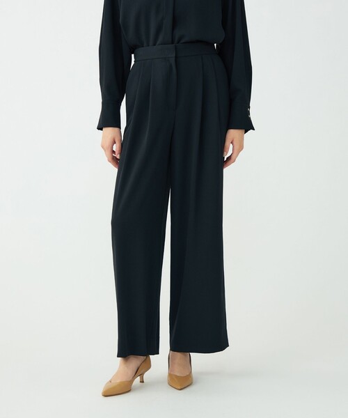 BALLSEY（ボールジィ）の「サンディジョーゼット タックワイドパンツ（その他パンツ・レディース・ネイビー/グリーン/ライトベージュ・36/34/32）」の5枚目の写真