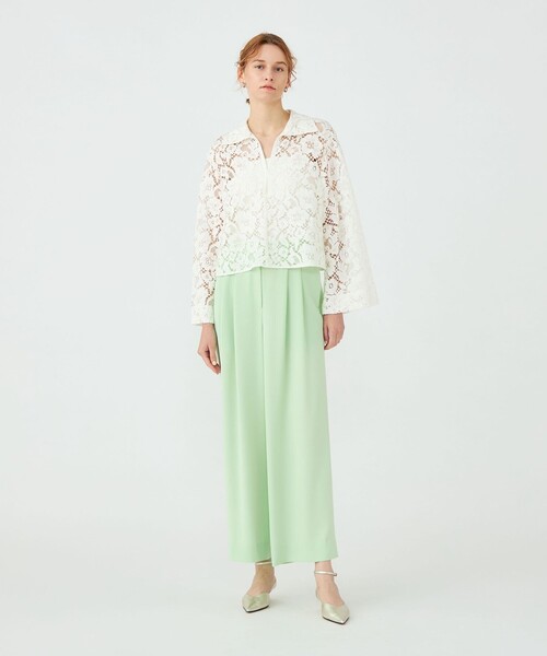 BALLSEY（ボールジィ）の「サンディジョーゼット タックワイドパンツ（その他パンツ・レディース・ネイビー/グリーン/ライトベージュ・36/34/32）」の13枚目の写真