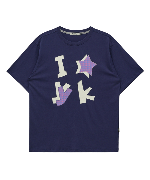 WaiKei（ワイケイ）の「YKチェックアプリケ半袖Tシャツネイビー（Tシャツ/カットソー・レディース・その他・0/1/2）」の3枚目の写真