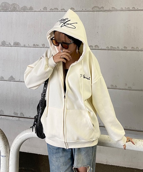 セール】裏起毛フードロゴジップパーカー（パーカー）｜non-hedge