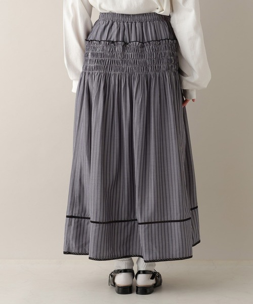 RAGEBLUE(レイジブルー)の「ストライプシャーリングスカート(スカート・レディース・グレー/ブルー・FREE)」の12枚目の写真