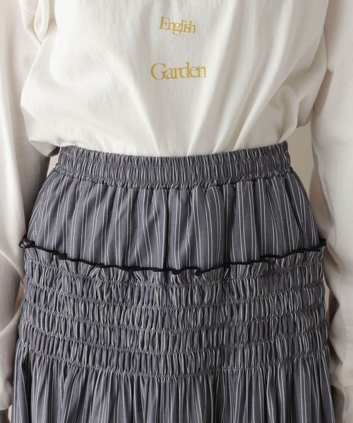 RAGEBLUE(レイジブルー)の「ストライプシャーリングスカート(スカート・レディース・グレー/ブルー・FREE)」の14枚目の写真