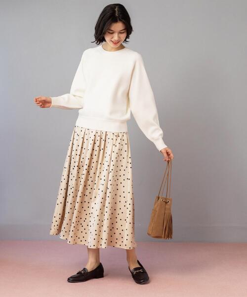 OPAQUE.CLIP（オペークドットクリップ）の「カラードットフレアスカート【洗濯機OK】（スカート・レディース・ネイビー系/ベージュ系その他3・42/38/40）」の7枚目の写真