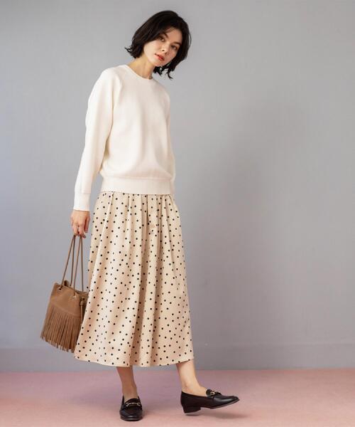 OPAQUE.CLIP（オペークドットクリップ）の「カラードットフレアスカート【洗濯機OK】（スカート・レディース・ネイビー系/ベージュ系その他3・42/38/40）」の9枚目の写真