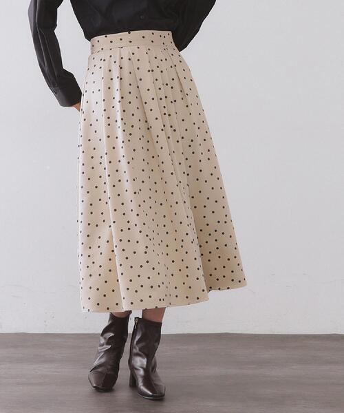 OPAQUE.CLIP（オペークドットクリップ）の「カラードットフレアスカート【洗濯機OK】（スカート・レディース・ネイビー系/ベージュ系その他3・42/38/40）」の5枚目の写真