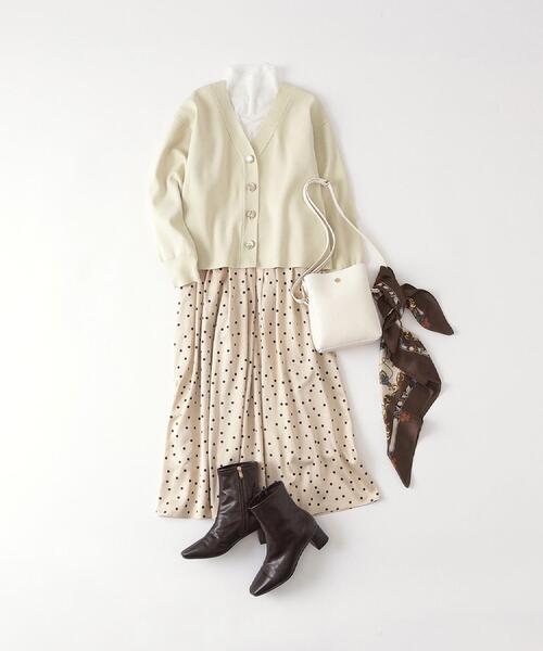 OPAQUE.CLIP（オペークドットクリップ）の「カラードットフレアスカート【洗濯機OK】（スカート・レディース・ネイビー系/ベージュ系その他3・42/38/40）」の6枚目の写真