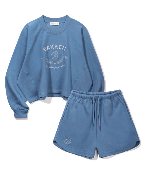 BAKKEN(バッケン)の「シグネチャーロゴ スウェットセットアップ BK4998_2998_ブルー(スウェット・レディース・ブルー・FREE)」の2枚目の写真