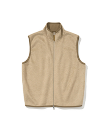 LAB12（ラボ12）の「エブリデイニットウールベストジップアップ（ベージュ）（ベスト）」