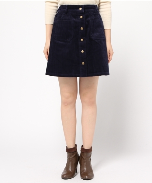 one after another NICE CLAUP（ワンアフターアナザーナイスクラップ）の「★【ナイスクラップ】コーデュロイスカート（スカート・レディース・ネイビー/アイボリー/サックスブルー/ブラウン・FREE）」の7枚目の写真